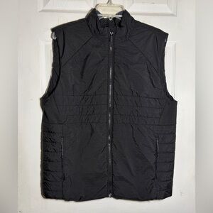 FLX Sleek Black Women's Vest Full zipper, pocket Sz M